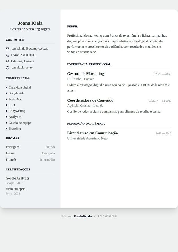 Modelo de currículo Docente