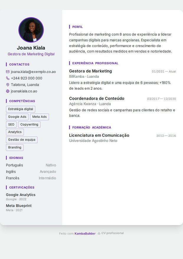 Modelo de currículo Designer de Marca