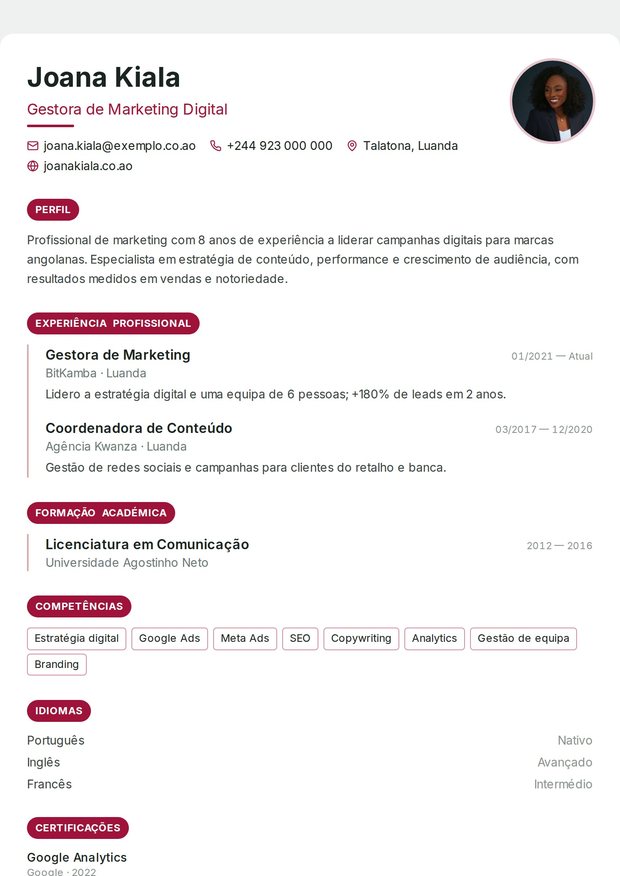 Modelo de currículo Editor de Vídeo