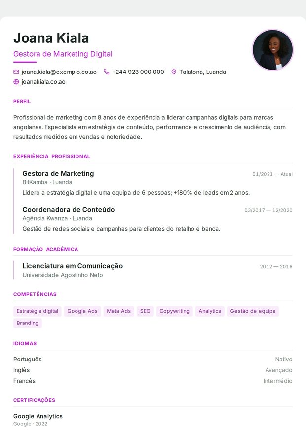 Modelo de currículo Ilustrador