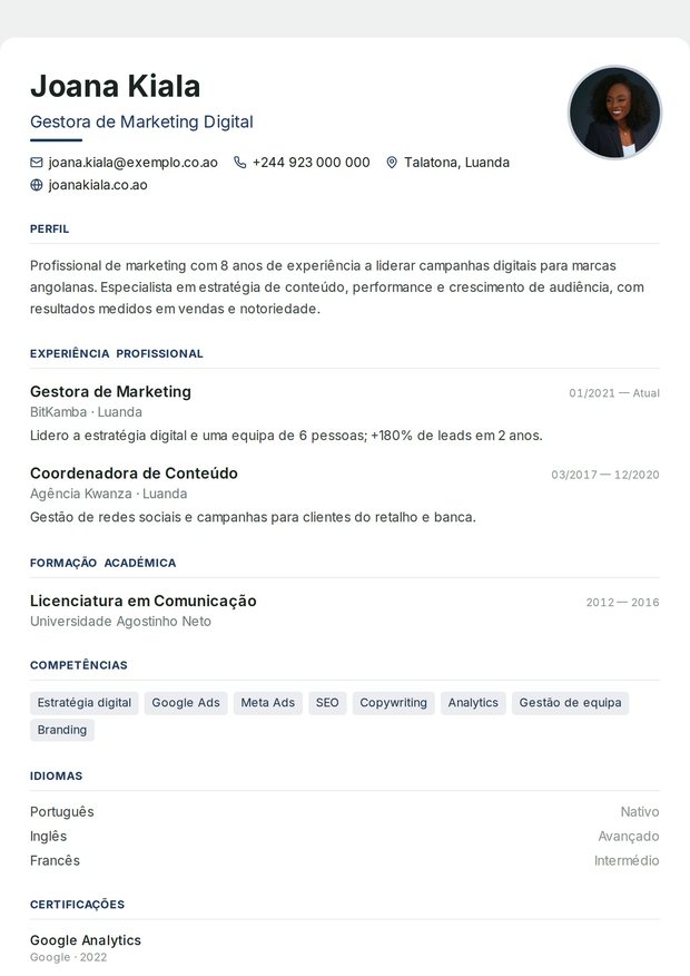 Modelo de currículo Engenharia Civil