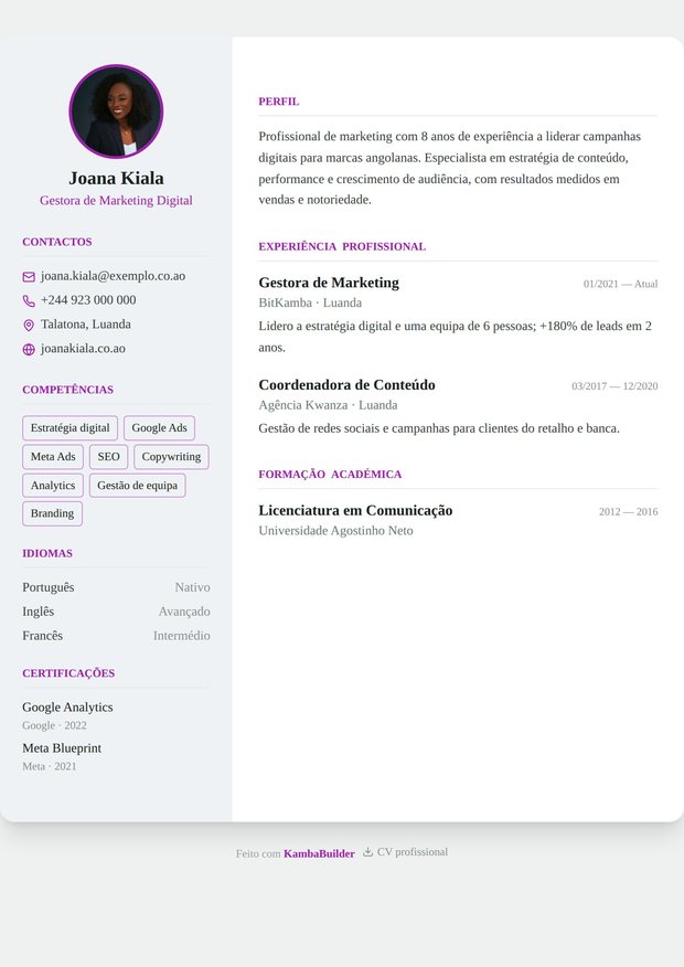 Modelo de currículo Executivo Ouro