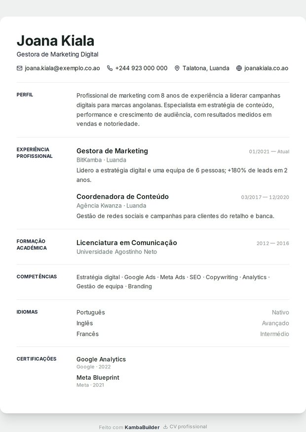 Modelo de currículo Carvão