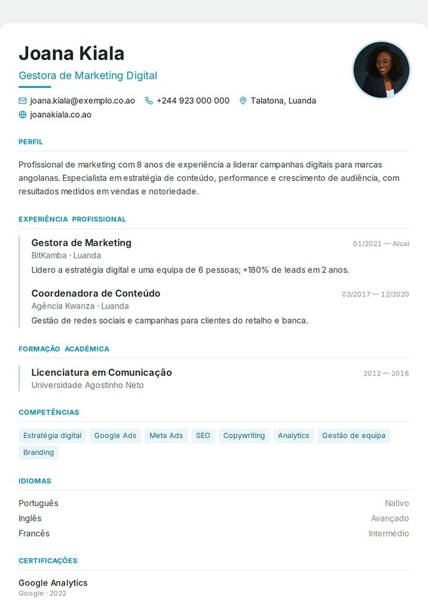 Modelo de currículo Scrum / Ágil