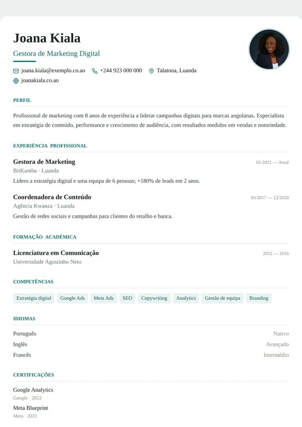 Modelo de currículo Brand Manager