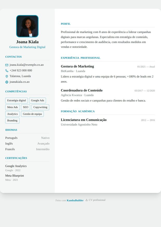 Modelo de currículo Barra Moderna