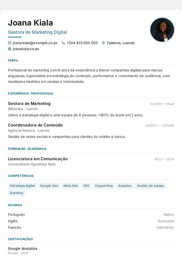 Modelo de currículo Enfermagem