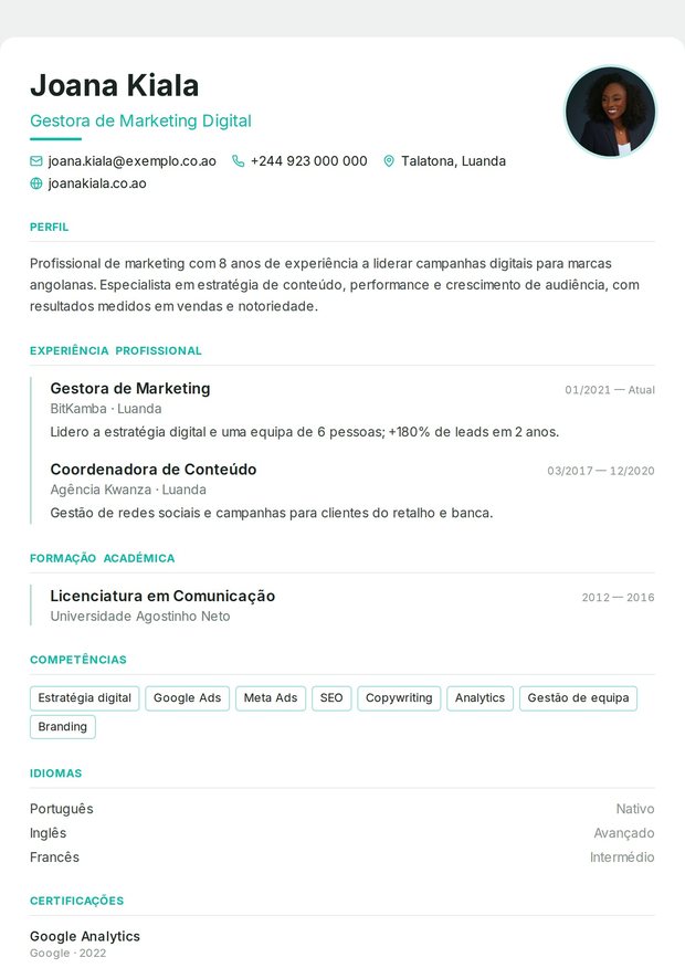 Modelo de currículo Fisioterapia & Bem-estar