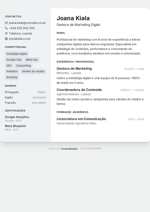 Modelo de currículo Full Stack