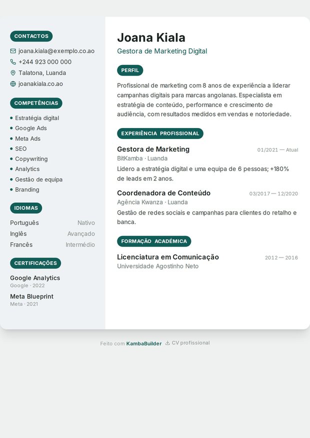 Modelo de currículo Competências Primeiro