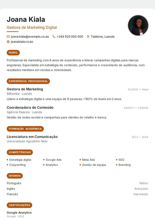Modelo de currículo Jovem Profissional