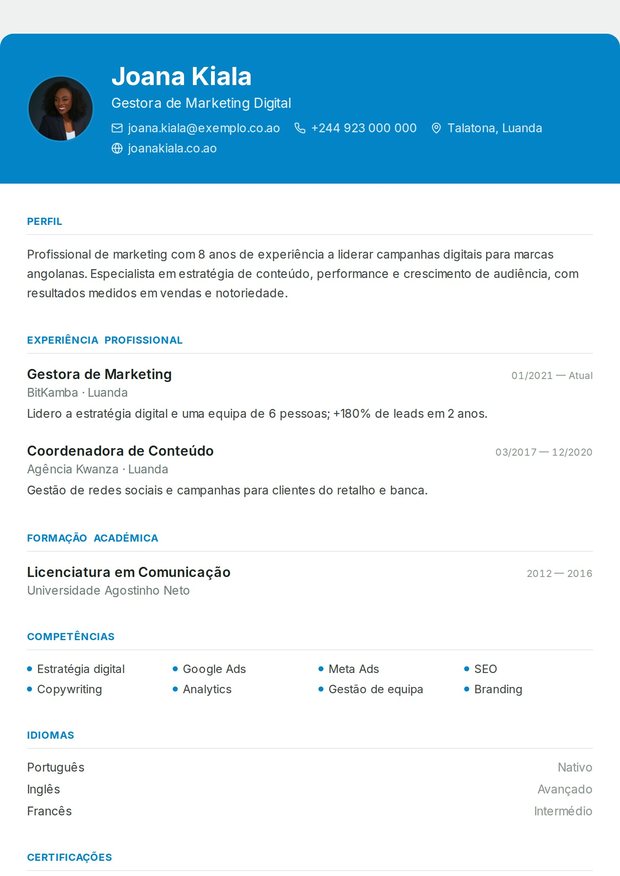 Modelo de currículo Recém-Licenciado Premium