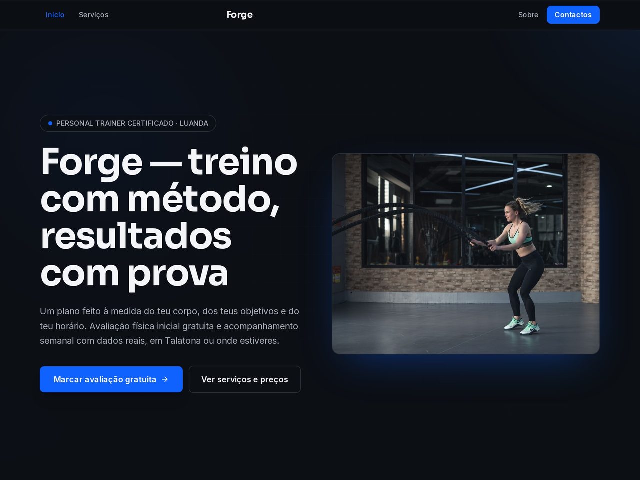 Tema Forge — Personal trainer